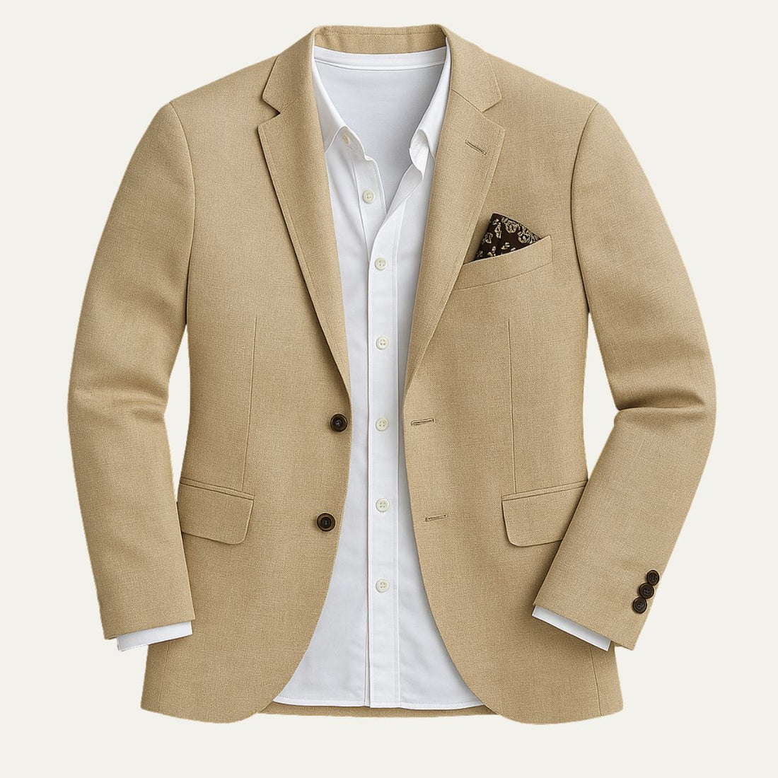 Men's Slim Fit Blazer with Notch Lapel and Chest Pocket