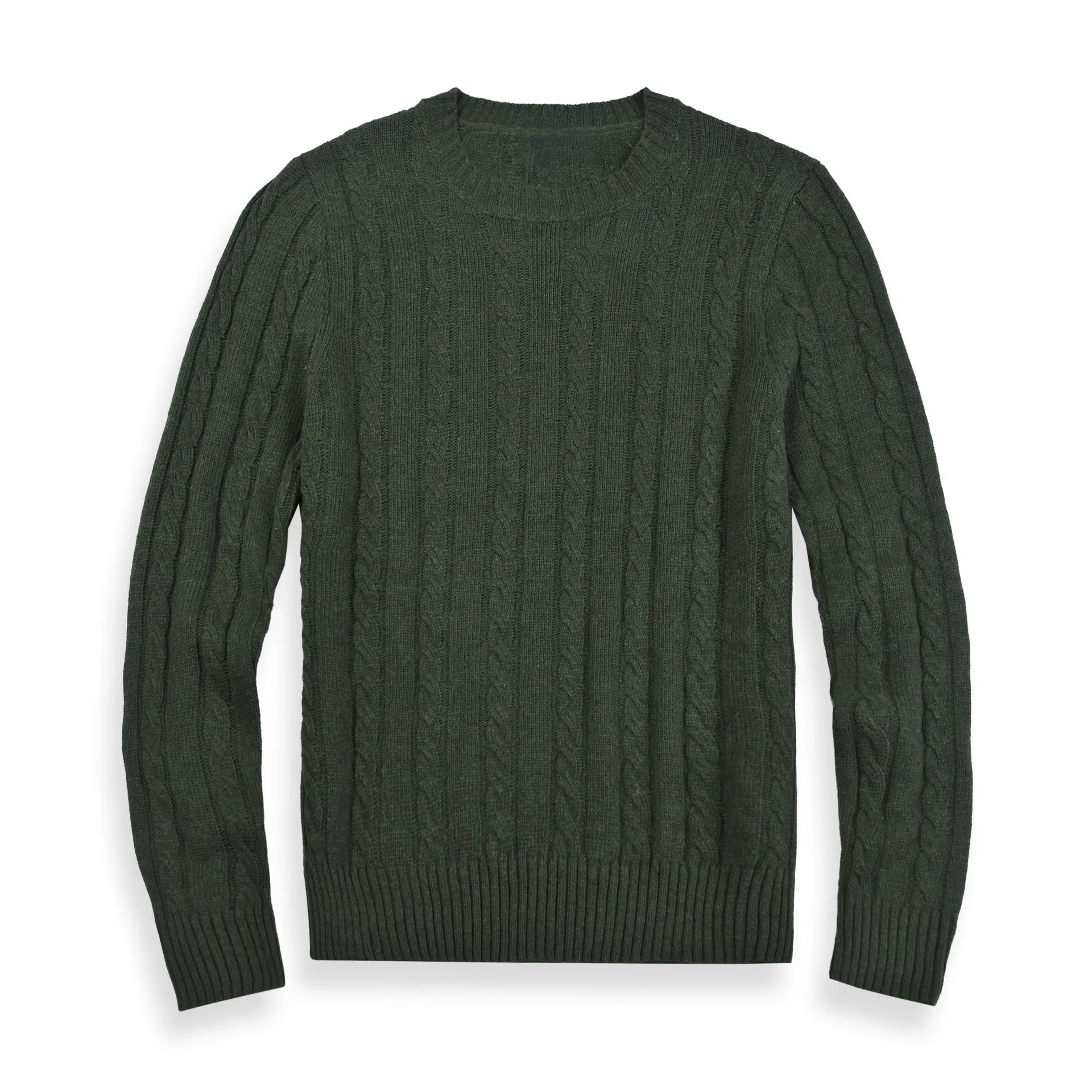 Men’s Cable Knit Crewneck Sweater – Classic Everyday Layer
