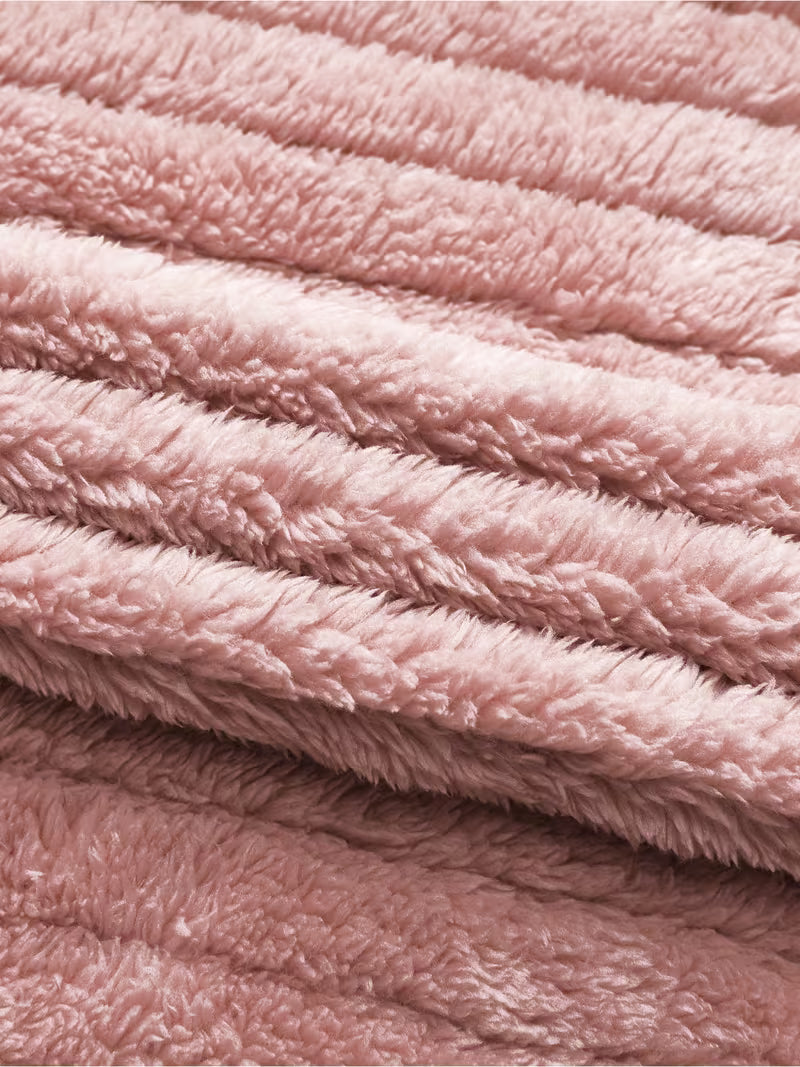 Women's Faux Fur Coat - Cropped Open Front Teddy Fleece with Chest Pockets
