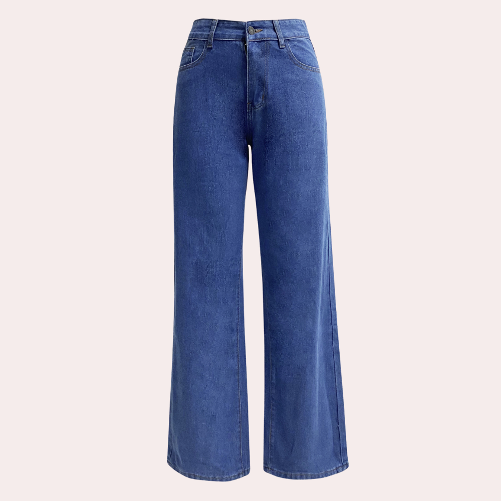 Women's High Waist Wide Leg Jeans - Straight Leg Denim
