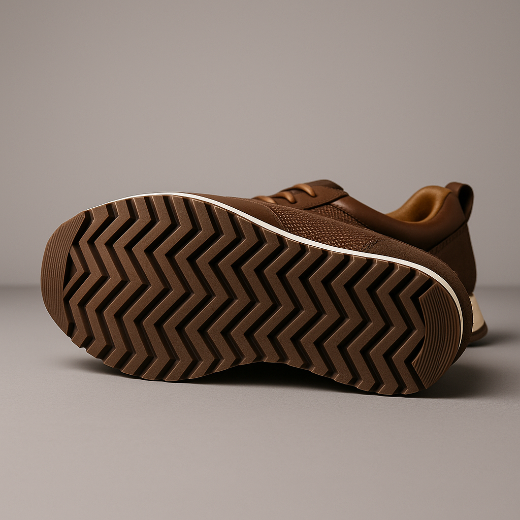 Men’s Low-Top Sneakers – Textured Panel Lace-Up Trainers