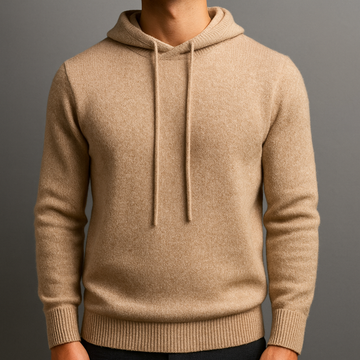 Men’s Hooded Jumper – Minimal Long Sleeve Pullover with Drawstring Detail