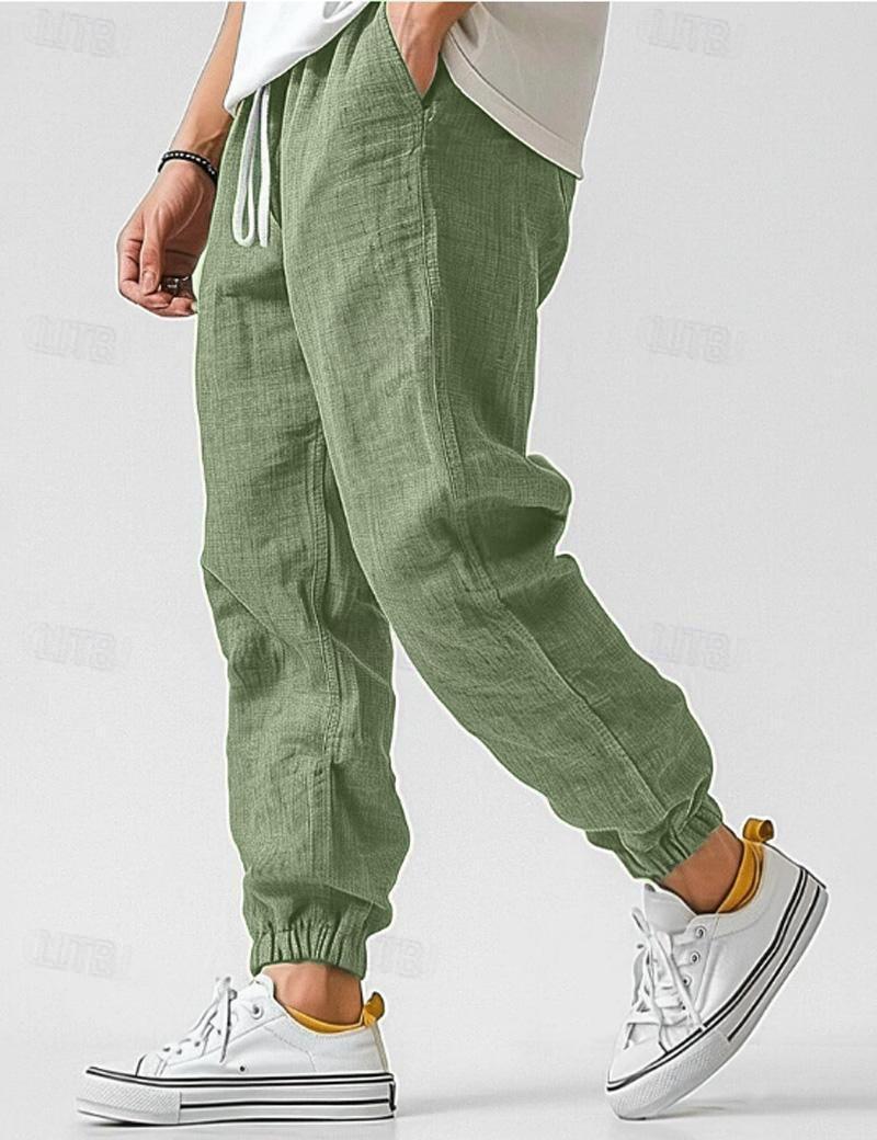Men's Jogger Pants - Drawstring Waist Baggy Fit Elasticated Ankle Cuff