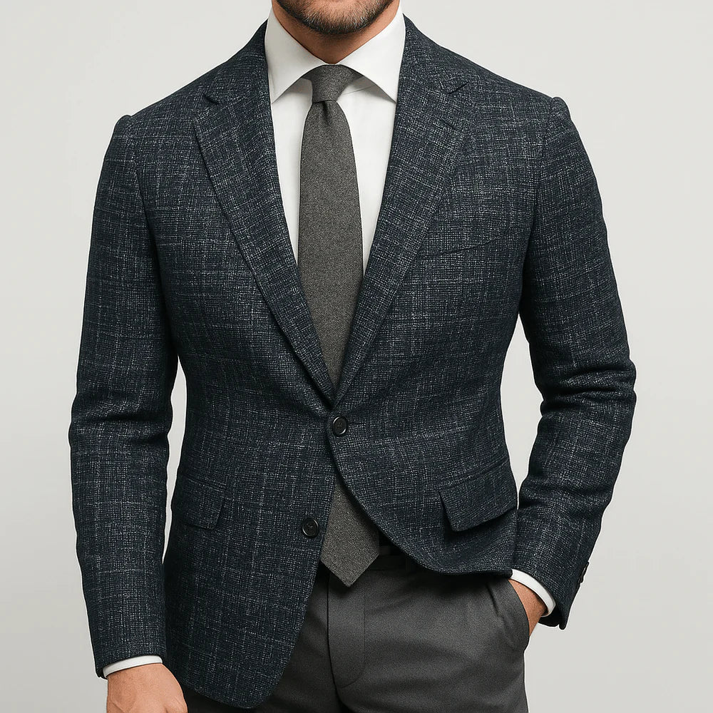 Men’s Checked Suit Blazer for Business and Events