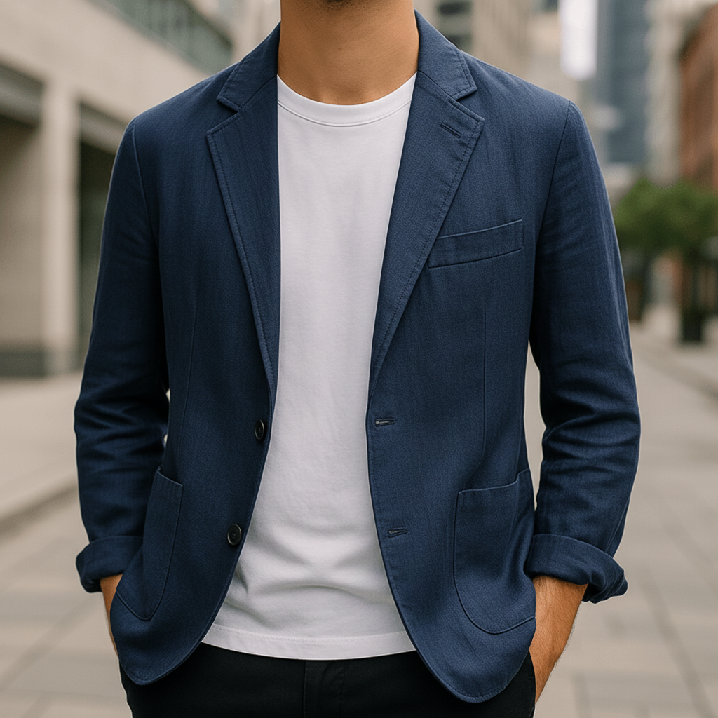 Men’s Linen Blazer – Lightweight Tailored Jacket for Smart Casual and Formal Wear