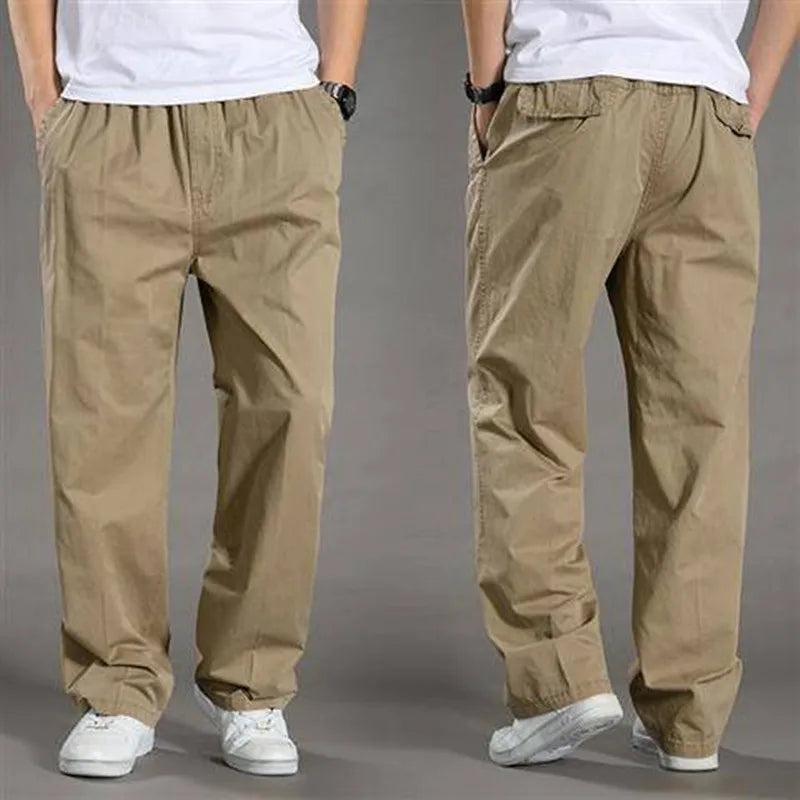 Men’s Relaxed Fit Elastic Waist Casual Pants