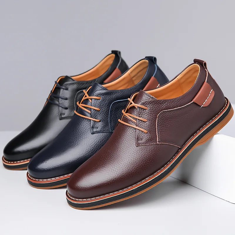 Men’s Dress Derby Shoes – Lace Up Oxford Shoes for Business Casual and Formal Wear