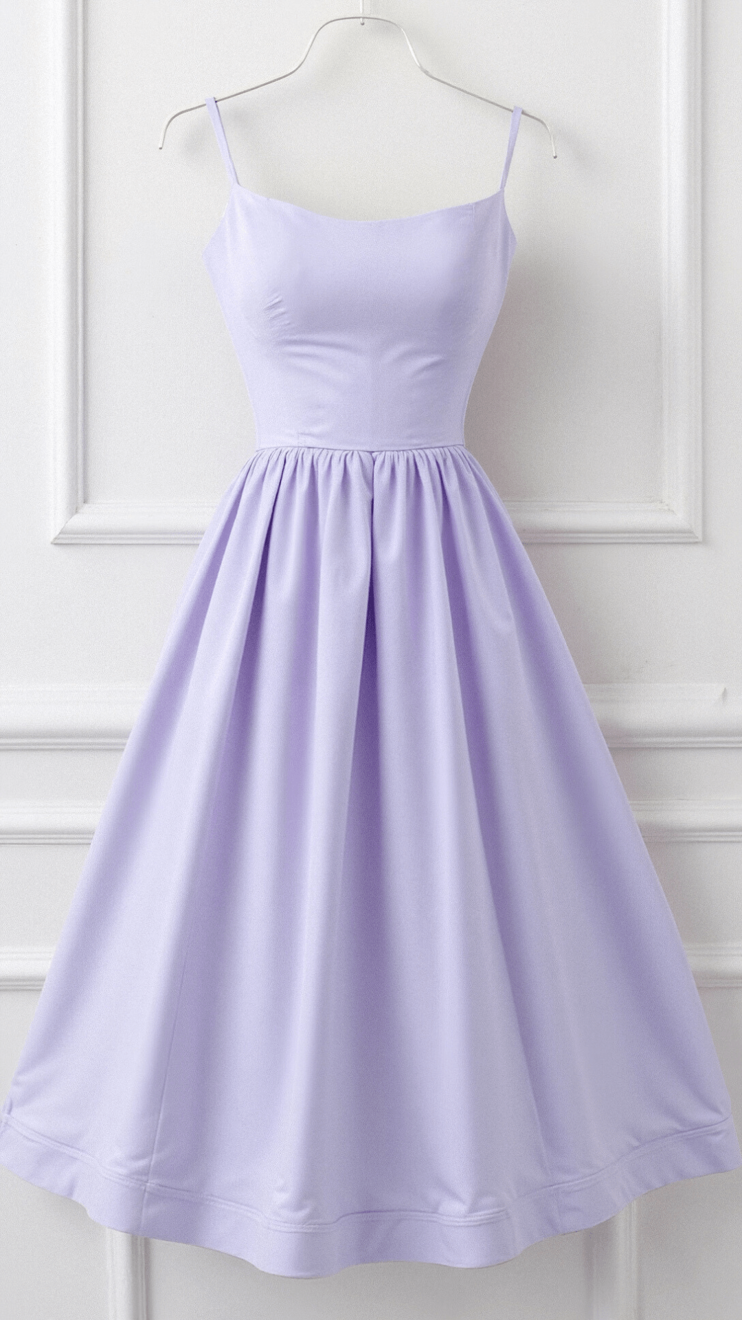 Women's Midi Dress - Scoop Neck - Spaghetti Strap - A-Line