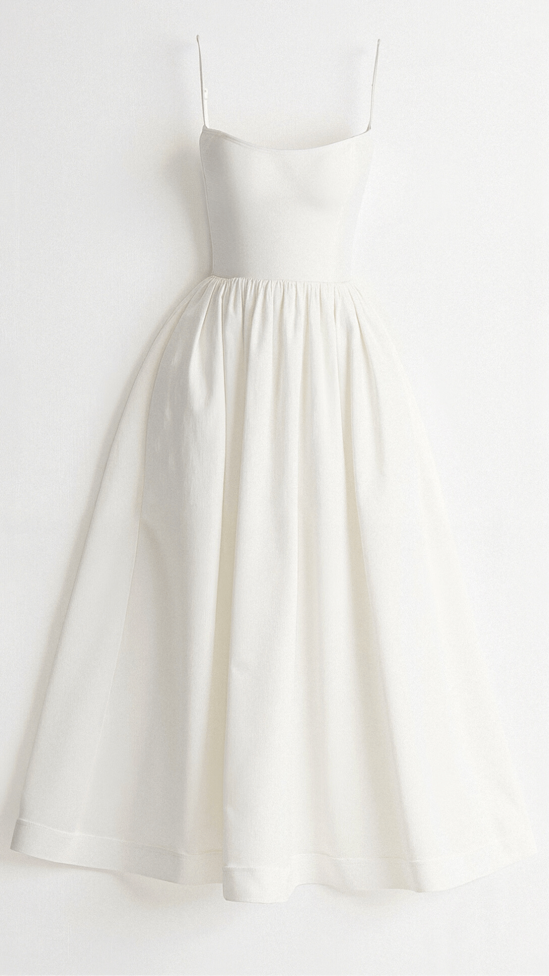 Women’s A Line Midi Dress with Spaghetti Straps