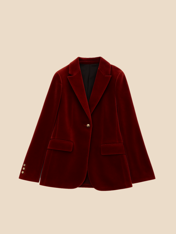 Women’s Velvet Blazer for Business and Smart Casual