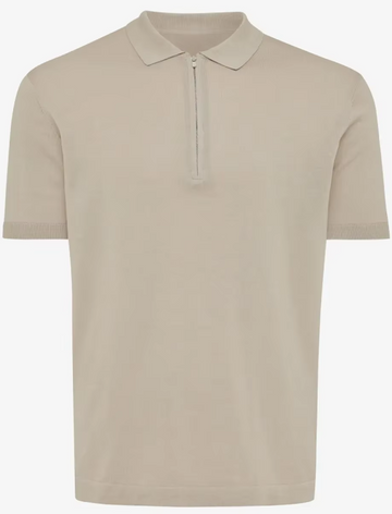 Men’s Short Sleeve Zip Polo Shirt – Refined Minimalist Summer Essential