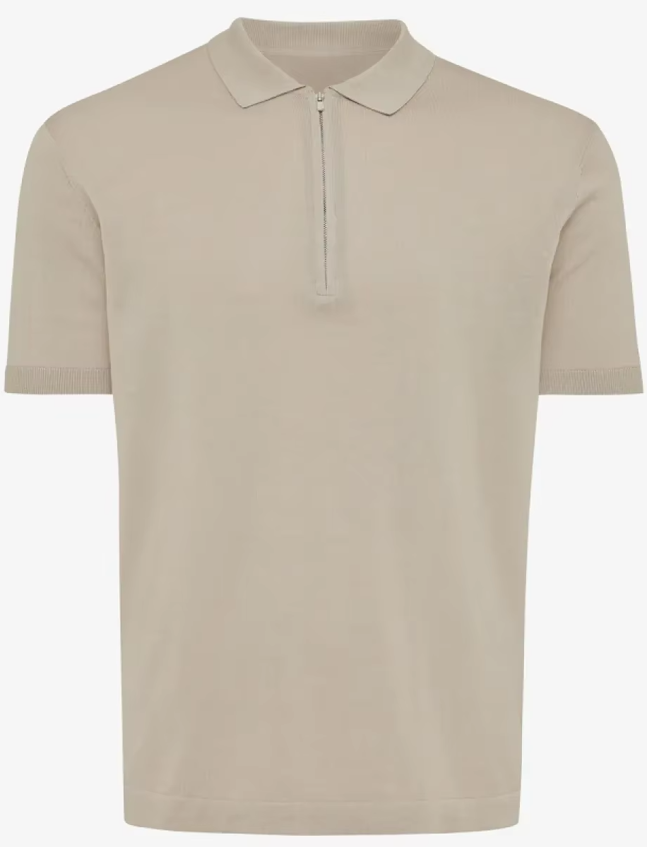 Men’s Short Sleeve Zip Polo Shirt – Refined Minimalist Summer Essential