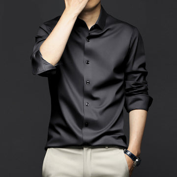 Men's Long Sleeve Button Down Dress Shirt - Slim Fit